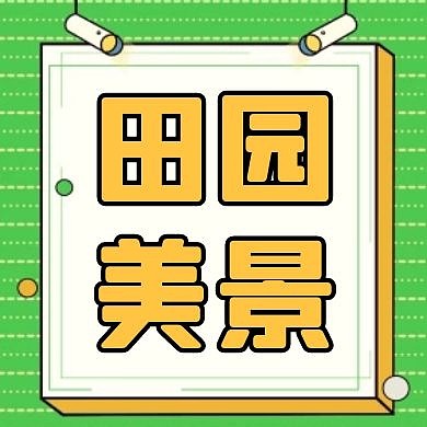 田园风美景通用简约绿色公众号次图