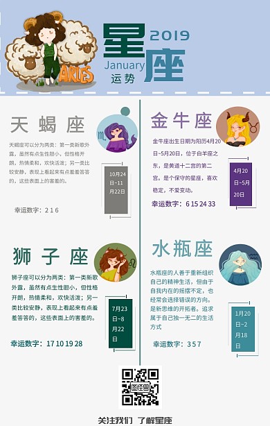 星座排版设计梦幻日签