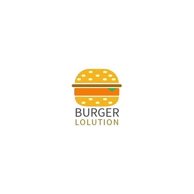 汉堡卡通简约平面logo设计