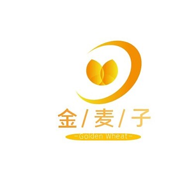 黄色现代风格金麦子logo设计