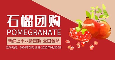轮播图优惠政策红色水果简约电商海报