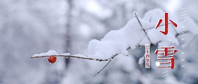 唯美小雪节气公众号首图