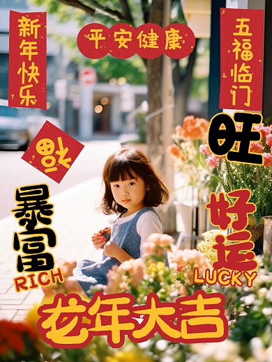对联创意照片效果模版