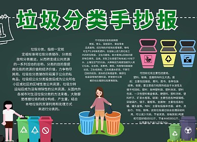 垃圾分类宣传手抄报