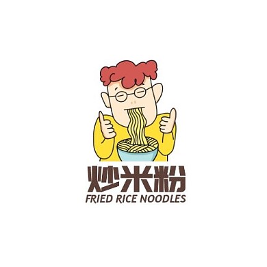 炒米粉卡通LOGO