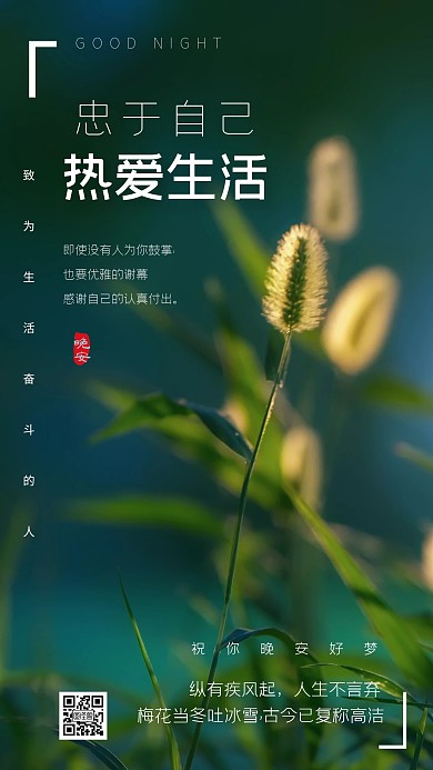 图怪兽原创元素摄影图海报晚安绿色花草