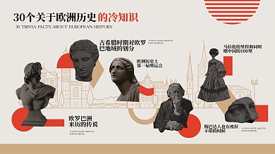 趣味拼贴知识科普横版视频封面