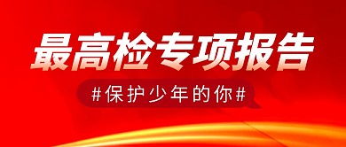 最高检专项报告简约红色微信公众号首图