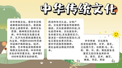 电子板报中华传统文化