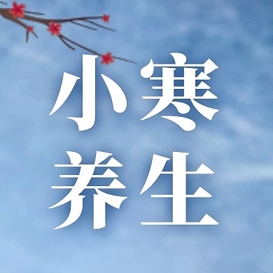 小寒养生蓝色简约大气公众号次图