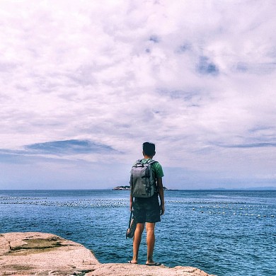 大海红包头像蓝色简约