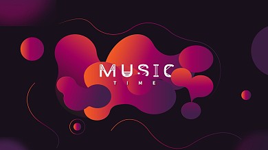 简约扁平时尚渐变音乐电脑桌面壁纸