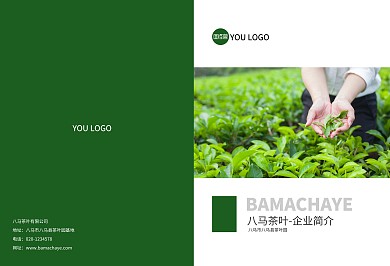 八马茶叶画册简约绿色