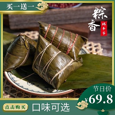 主图买一赠一端午节食品美食粽子绿色直通车