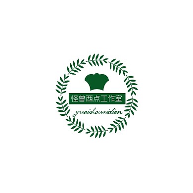 LOGO西点工作室绿色调西餐