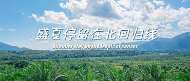 夏至小清新语录公众号封面首图
