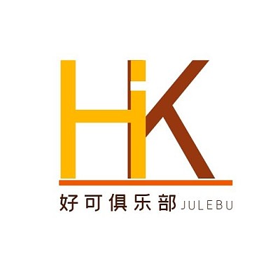 logo字母HK黄色创意俱乐部设计