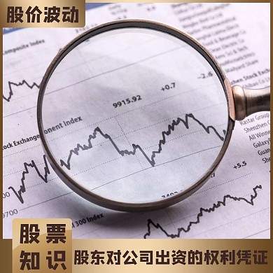 股票放大镜棕色简约红包头像