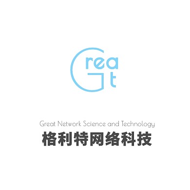 蓝色渐变圆形字母简约网络科技logo