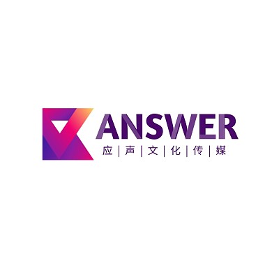 信息传媒简约渐变色彩广告娱乐logo设计