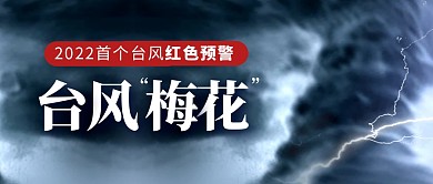 首个台风红色预警梅花公众号封面首图