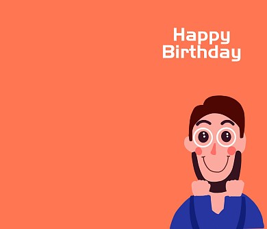 史迪仔卡通生日祝福贺卡