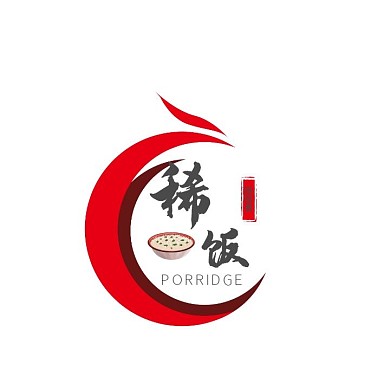 商务餐饮稀饭logo设计   