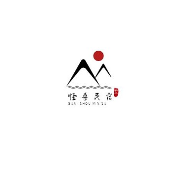 2021图形灰色古风山水宣传logo