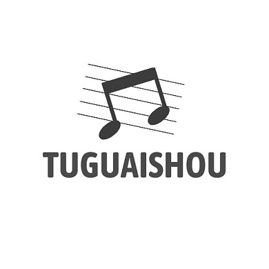 灰色音乐五线谱简约logo设计