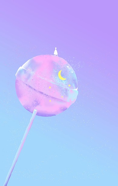 图怪兽原创元素梦幻卡通棒棒糖背景