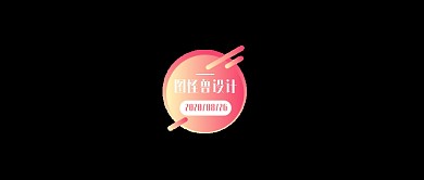 红色清新渐变梦幻居中公众号logo