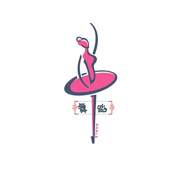 舞蹈培训班粉色logo