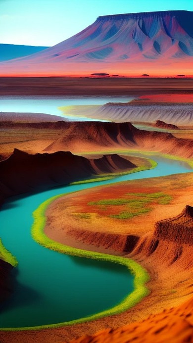 自然风景红色山谷AI数字作品