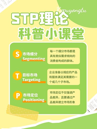 STP理论科普模型小红书封面