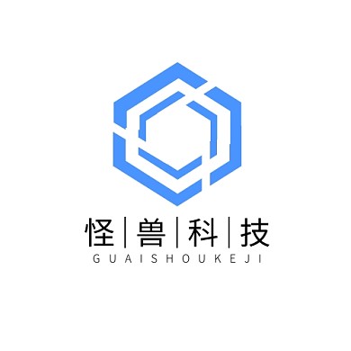 科技风边框六边形蓝黑简约LOOG