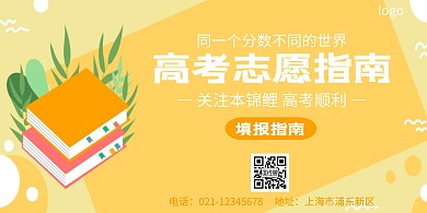 填报志愿企业宣传创意简约横版海报