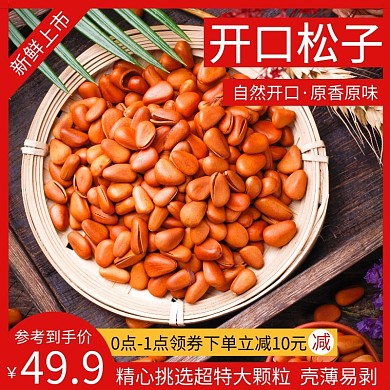 大气红色开口松子直通车主图
