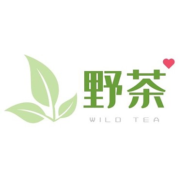 野茶绿色简约清新茶文化企业公司LOGO