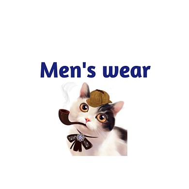 男人装西装领带眼镜服饰电商logo设计