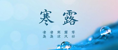 创意寒露二十四节气品牌公众号封面首图