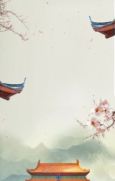 简约灰白色中国风背景