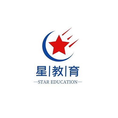 星教育红星红蓝简约LOGO