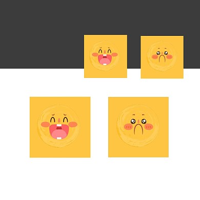 黄色简约情侣微信头像