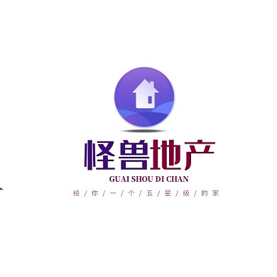 地产物业在线设计logo蓝色紫色