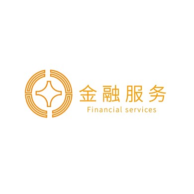 金融服务橙色创意logo设计