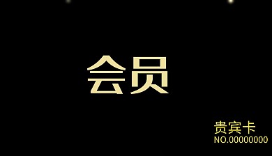 贵宾卡VIP会员专用简约黑色