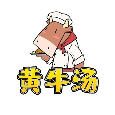 美食餐饮黄牛汤LOGO