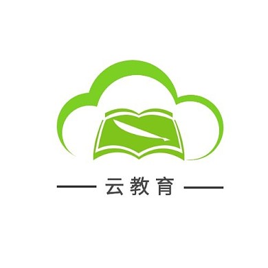 绿色云朵造型云教育logo