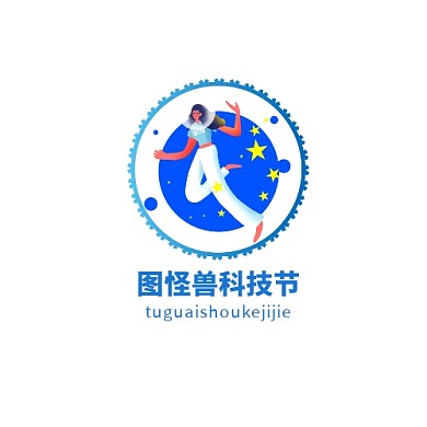 科技节圆形蓝白校园科技节 logo设计