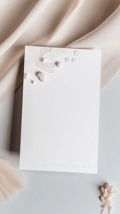 实景空白花纹笔记纸摄影